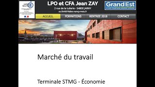 BAC STMG ÉCONOMIE MARCHÉ DU TRAVAIL [upl. by Hax]