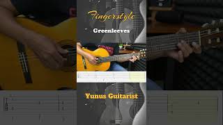 Greensleeves  Fingerstyle Guitar Tutorial  TAB amp Lyrics fingerstyleguitar [upl. by Ribak969]