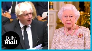 Queen Elizabeth dies Boris Johnson makes Parliament laugh with speech remembering Her Majesty [upl. by Lachman]