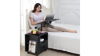 Best overbed table  Emall Life Upgraded Multifunctional Height Adjustable Overbed End Table [upl. by Pillyhp527]