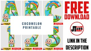 How to Create Printable Letters and Numbers  Cocomelon Theme Free Download [upl. by Rafe186]