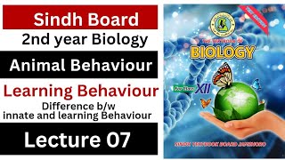 Learning behaviour  distinguish between innate and learning behaviour  class 12 biology Sindh [upl. by Aderf]