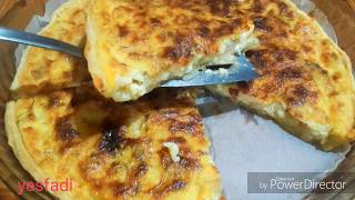 Quiche au fromage et aux oignonsكيش بالبصل والجبن سهل و سريع التحضير [upl. by Williams]