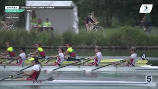 Championnat de France J16 Bateaux longs Libourne 2019  Finale du quatre de couple femmesJ16F4x [upl. by Suiravaj]