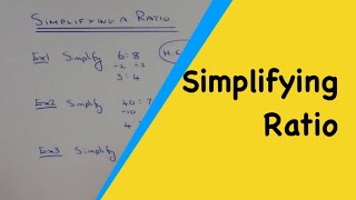 How to simplify a ratio to its simplest form [upl. by Freda]