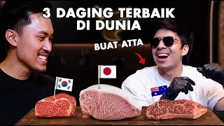 KANG DAGING AJAK ATTA HALILINTAR MAKAN STEAK KELILING DUNIA AttaHalilintar [upl. by Ahsain]