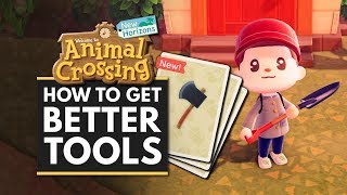 Animal Crossing New Horizons  How to Get BETTER TOOLS  Iron Axe Shovel amp More [upl. by Tterrab]