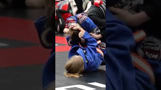 Kids Jiu Jitsu Triangle Choke Submission [upl. by Evilc]