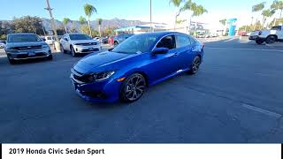 2019 Honda Civic Sedan Pasadena Los Angeles Glendale Alhambra Cerritos Orange County 1CCP00017 [upl. by Waltner]