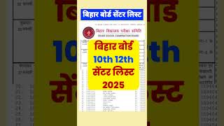 खुशखबरी देखे अपना सेंटर लिस्ट bihar board center list 2025 bihar board center list 2025 kaise dekhe [upl. by Yekim]