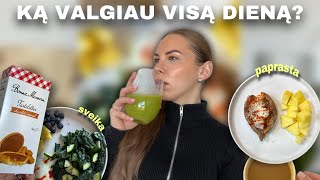 KĄ VALGIAU VISĄ DIENĄ kai tingėjau daug gaminti vlog style paprasta sveika greita🍳🍍🥦 [upl. by Major]