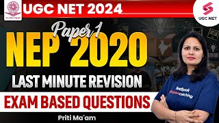 UGC NET Paper 1 Last Minute Revision  NEP 2020 Fast Revision  Paper 1 Sure Topic  Priti Mam [upl. by Conner]