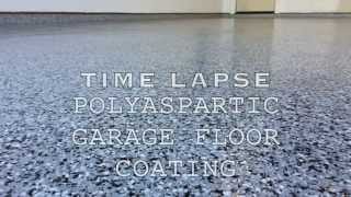 Polyaspartic Garage Floor Coating Time Lapse [upl. by Esirahs969]