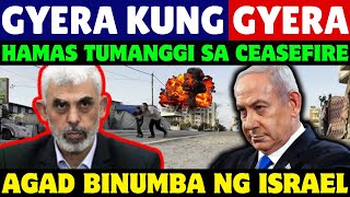 GYERA NA KUNG GYERA HAMAS TINANGGIHAN ANG CEASEFIRE AGAD BINUMBA NG ISRAEL DI NA PINATAGAL PA [upl. by Anij241]