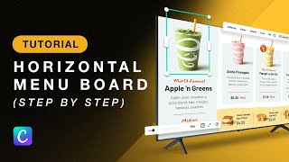 Horizontal Digital Menu Board FAST and EASY Restaurant Menu with Canva [upl. by Wadsworth]