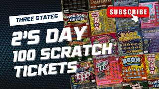 2’sDay 100 LOTTERY SCRATCH TICKETS LIVE [upl. by Amzaj]