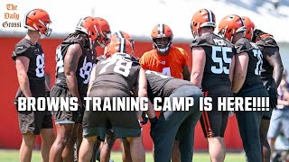 BROWNS TRAINING CAMP IS HERE  The Daily Grossi [upl. by Derrik4]