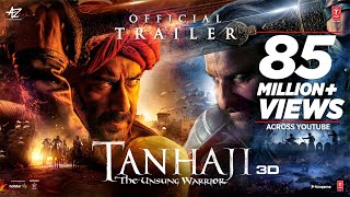 Tanhaji The Unsung Warrior  Official Trailer  Ajay D Saif Ali K Kajol  Om Raut  10 Jan 2020 [upl. by Adliw]