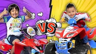 Tag with ryan Vs CKN Car Hero Subway running Gameplay  CKn toys  Ryan world  Ryan toys review [upl. by Nahttam]