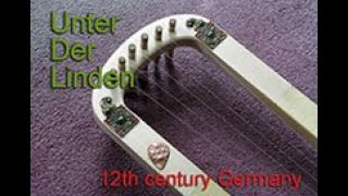 Unter Der Linden  12th century  Lyre Lesson [upl. by Ellened]