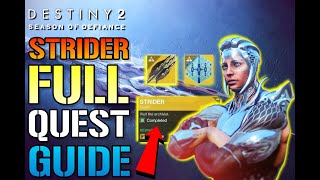 Destiny 2 Strider FULL QUEST GUIDE How To Get The quotWinterbitequot EXOTIC Glaive Quest Guide [upl. by Yanffit]