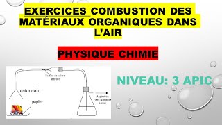 Exercices la combustion de quelques matériaux organiques 3 année collège [upl. by Yauqaj]