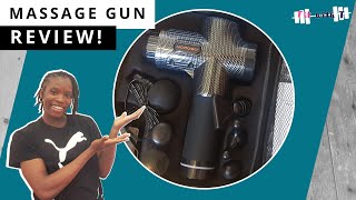 HOPOSO Percussion MASSAGE GUN Unboxing amp Review  Recovery  Relaxation  FIT WITH T [upl. by Tdnarb]