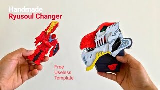 Tutorial Handmade Ryusoulger Changer  Cardboard  Power Rangers Dino Fury Morpher  kardus [upl. by Ardnaid]