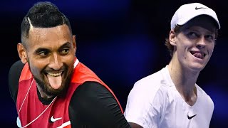 Crazy Kyrgios vs Cold Sinner  Tennis Most BIZARRE Circus ft Angry Umpire [upl. by Ayetal747]