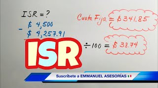 Cómo Calcular el ISR Ejemplos y Ejercicios del IMPUESTO SOBRE LA RENTA ISR paso a paso [upl. by Chessy383]