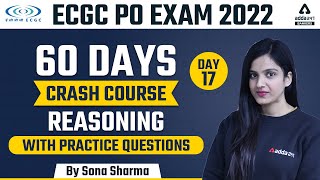 ECGC PO 2022 Notification  Reasoning  60 Days Crash Course 17  By Sona Sharma [upl. by Ire]