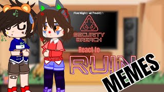 SB react to Ruin DLC Memes My AU FNaF SB [upl. by Onimixam]