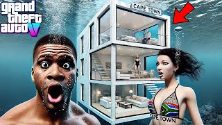 😍Franklin amp Mias New Underwater Mansion In Cape Town South AfricaGTA 5 Real Life Mod Remastered [upl. by Malchus]