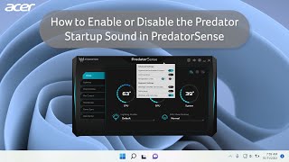 How to Enable or Disable the Predator Startup Sound in PredatorSense [upl. by Rozele]