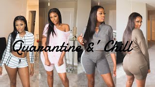 LOUNGEWEAR TRY ON HAUL  FASHION NOVA  BOOHOO  QUARANTINE ampCHILL  MATCHING SETS [upl. by Duncan3]