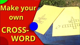 Creating your own CROSSWORD PUZZLE  for KIDS and ADULTS [upl. by Ruthe]