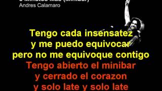 Andres Calamaro  5 Minutos Mas  Minibar  Karaoke [upl. by Quin]