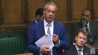 Nigel Farages FIRST speech in Parliament [upl. by Lorianna798]