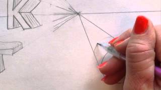 How to draw Letters in 1 point perspective [upl. by Petrine]