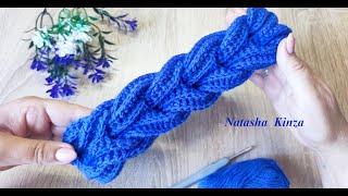 ПОВЯЗКА НА ГОЛОВУБАНДАНА крючком для новичковhow to knit a top for beginners [upl. by Namharludba]