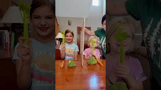 🥦🥕Veggie Telepathy challenge kidsfun [upl. by Secnirp]