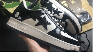 A BATHING APE Bape Sta L Lowtop Sneakers In Black [upl. by Etsirk351]