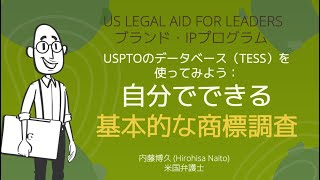 自分でできる商標調査：USPTO（米国特許商標庁）のデータベースTESSの使い方 [upl. by Enywtna579]