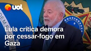 Lula critica demora por cessarfogo em Gaza Depois de 14 mil mortos [upl. by Nahgam]