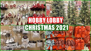 HOBBY LOBBY CHRISTMAS DECOR 2021 SHOP WITH ME NEW FINDS [upl. by Neerol248]