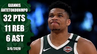 Giannis drops 32 points in showdown with LeBron in Bucks vs Lakers  201920 NBA Highlights [upl. by Asiluj258]