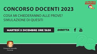 Concorso docenti 2023 cosa mi chiederanno alle prove Simulazione di quesiti [upl. by Lapo]