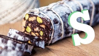 Chocolate Salami Recipe  Sorted Food [upl. by Ahsinwad]