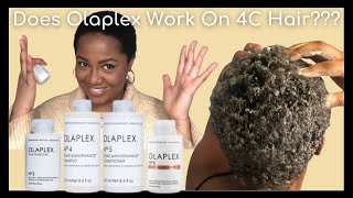 OLAPLEX ON NATURAL 4C HAIR  BIG CHOP  haircare journey [upl. by Kimbra]