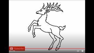 reindeer reindeerspotting drawing how to draw reindeer easy [upl. by Papst]